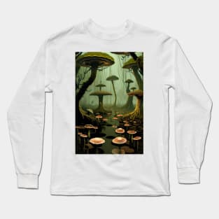 Macabre Mushroom Forest Long Sleeve T-Shirt